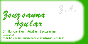 zsuzsanna agular business card