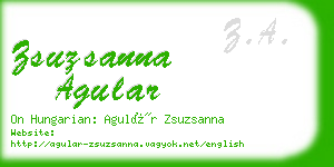 zsuzsanna agular business card